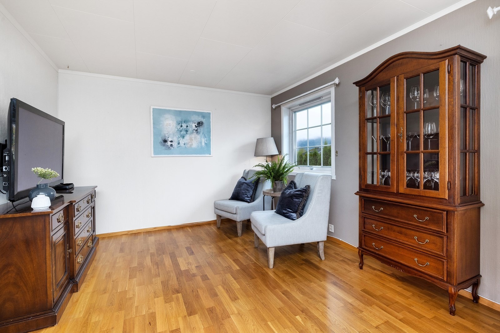 TV-krok i stuen. Galleribilde