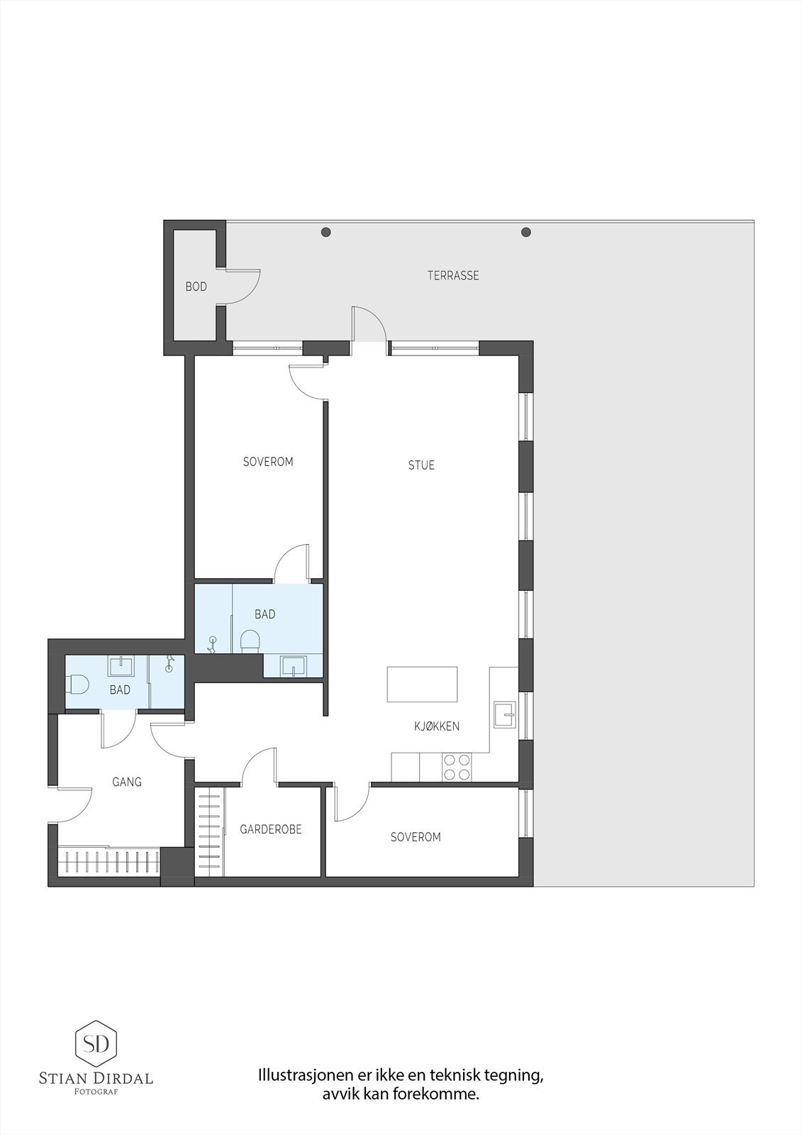 Plantegning / Draw plan Galleribilde
