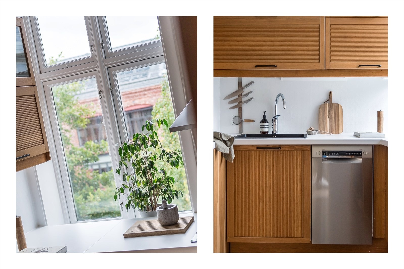 Vinduet gir mye naturlig lys og sørger for en trivelig arbeidssone gjennom hele dagen. Galleribilde