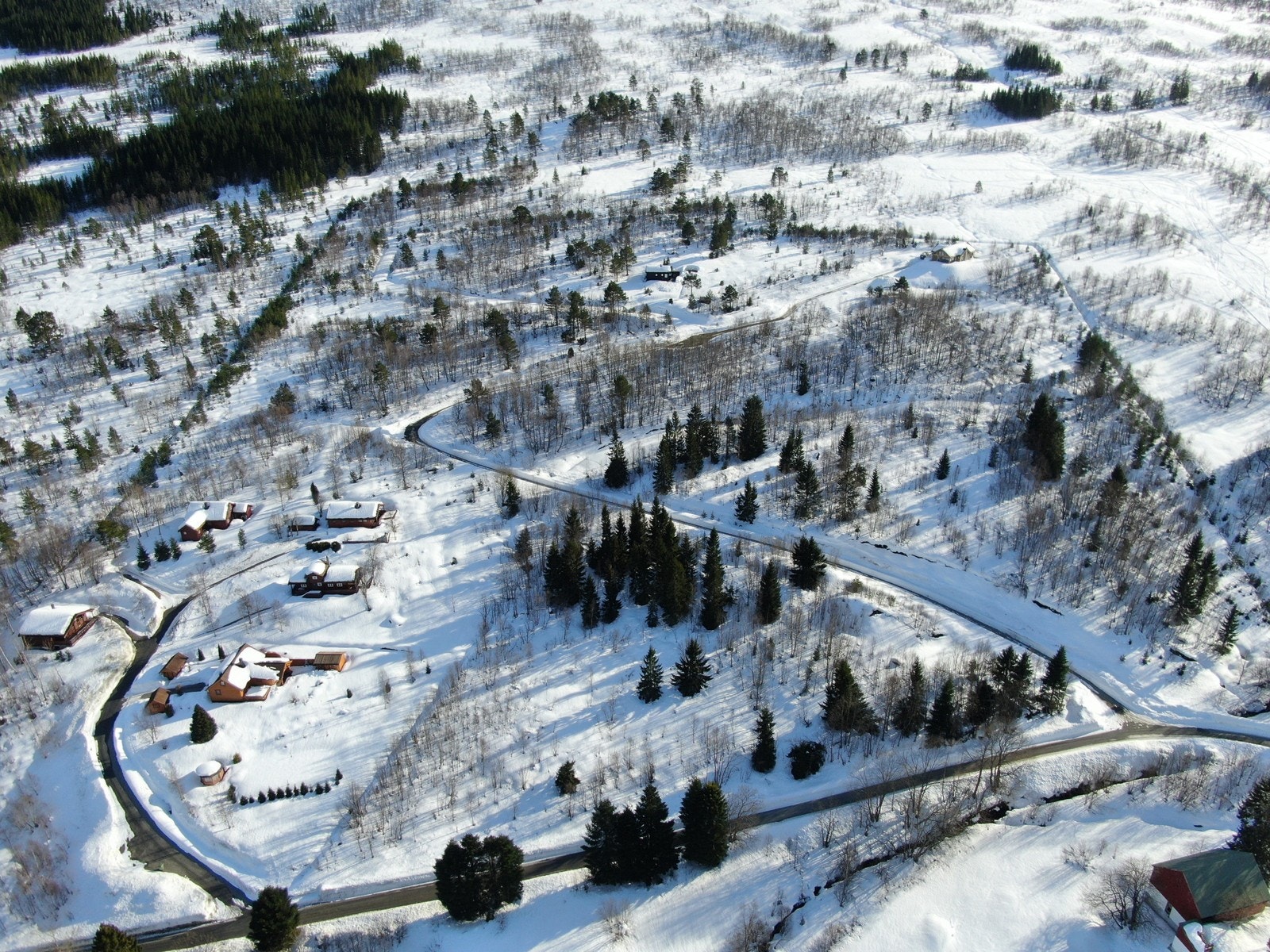 Oversikt over hyttefelt. Galleribilde