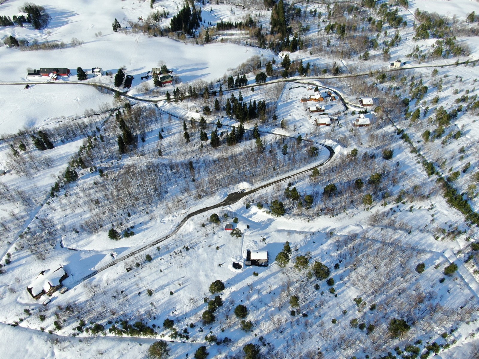 Oversikt over hyttefelt. Galleribilde