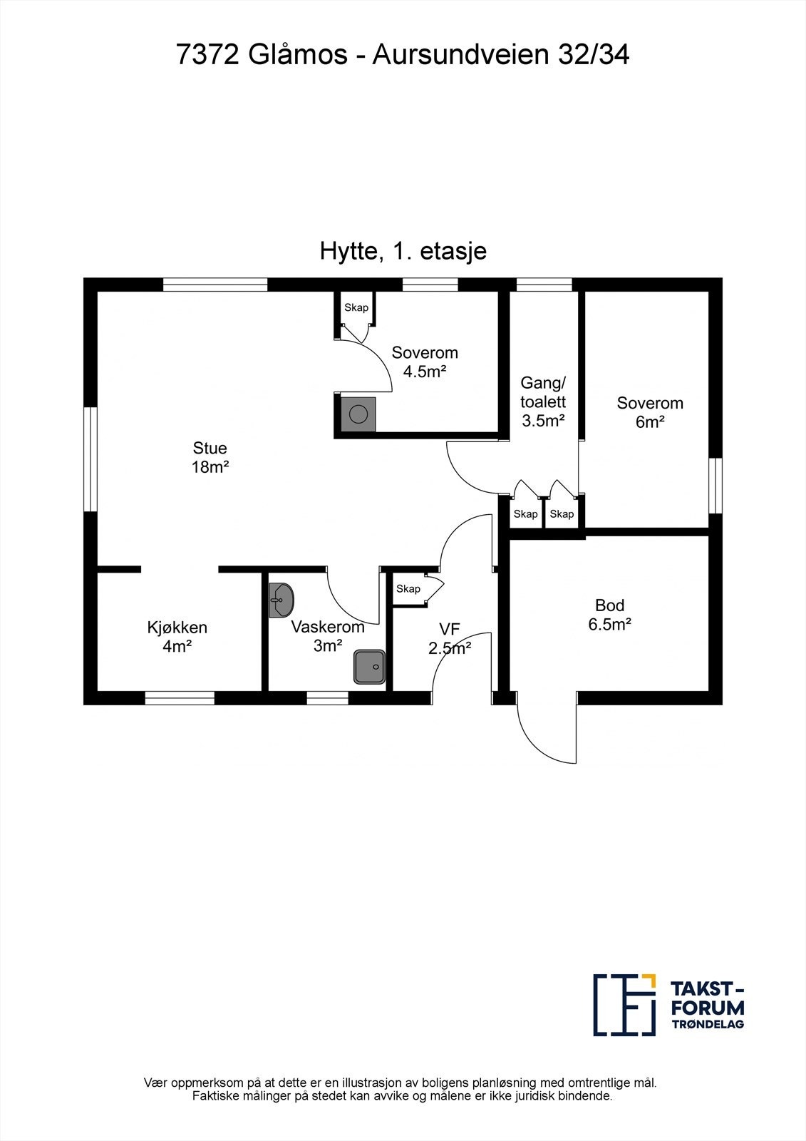 Planskisse hytta. Galleribilde