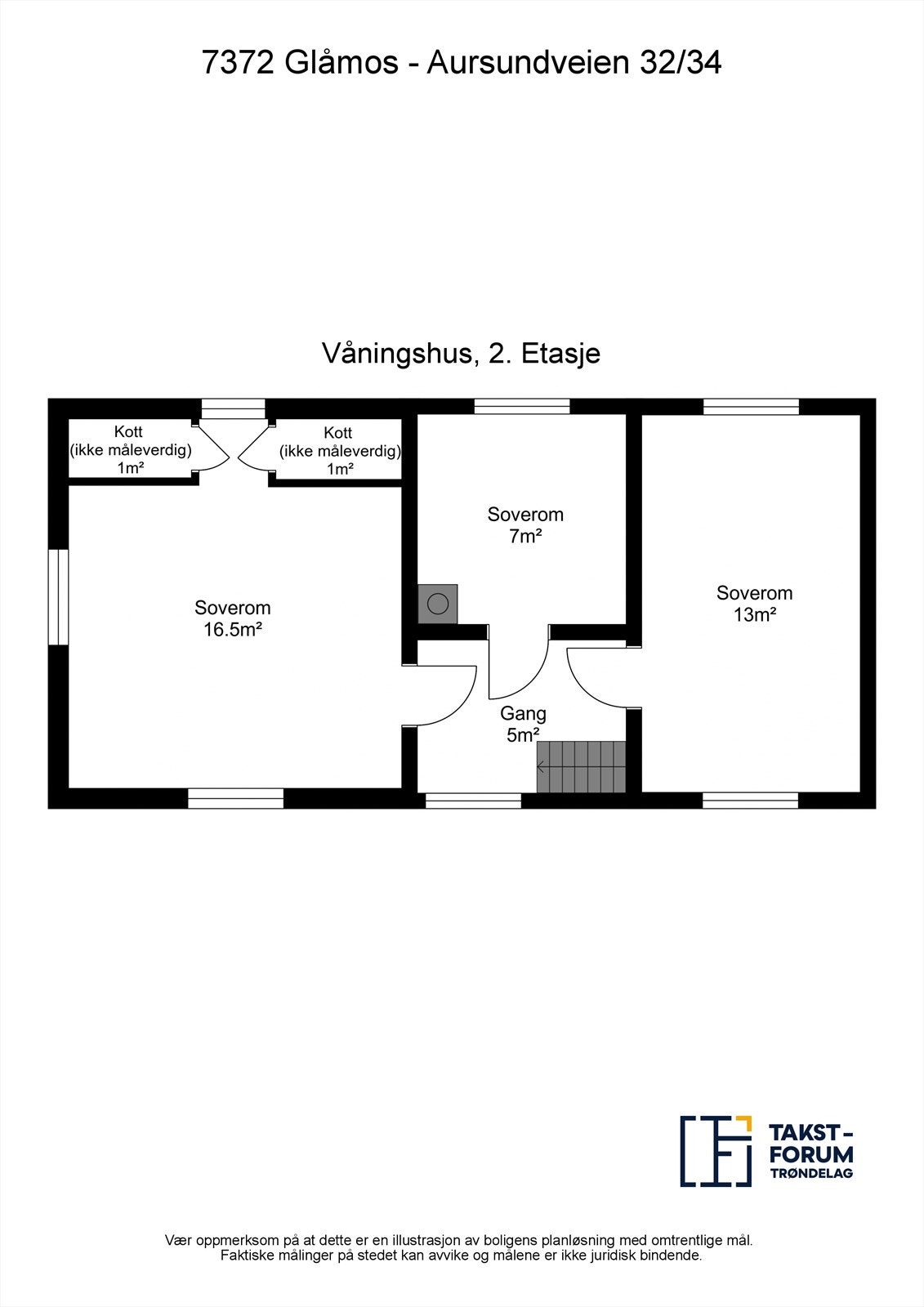 Planskisse 2. etasje våningshus. Galleribilde