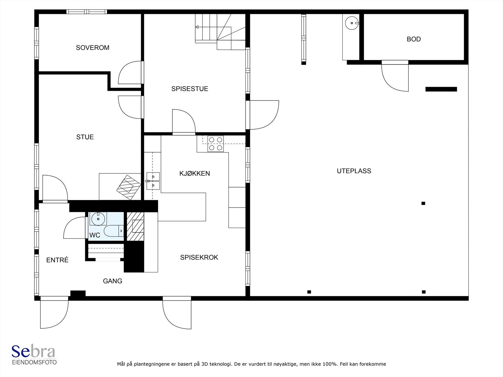 Plantegning 1. etasje Galleribilde