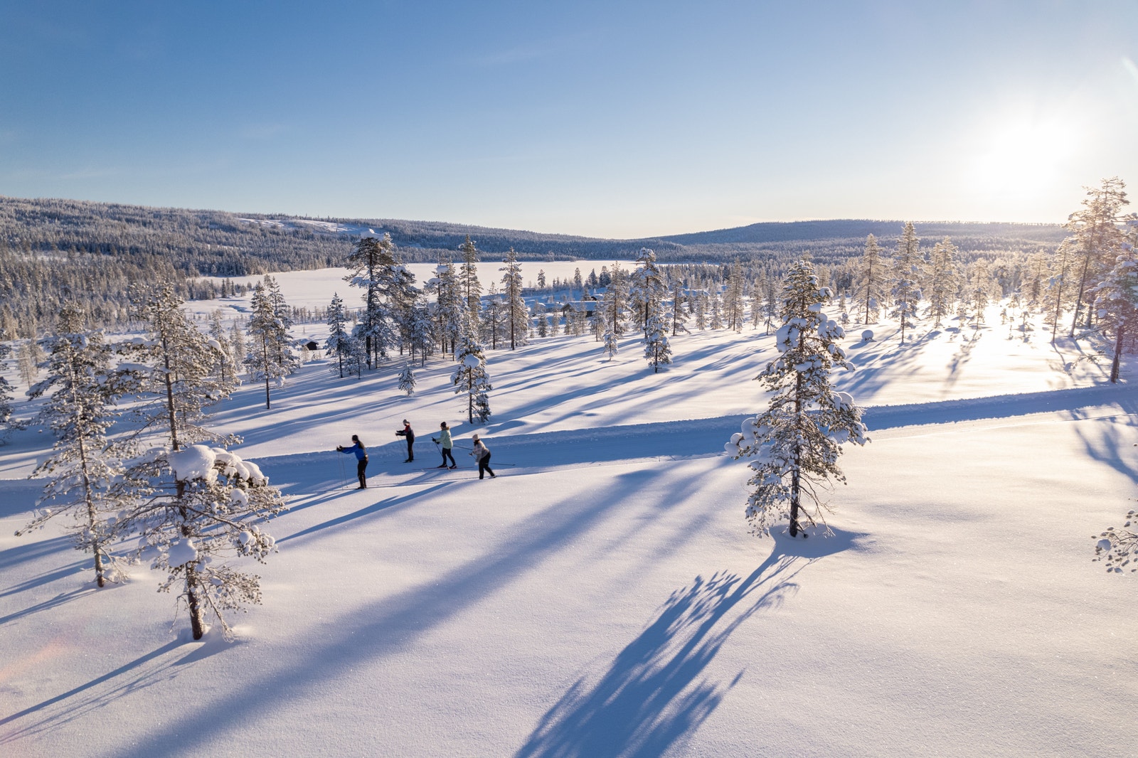skiløypa starter 10 meter fra feltet Galleribilde
