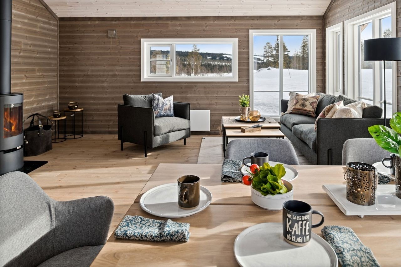 Stue mot øst med Eltsjøen bak Galleribilde