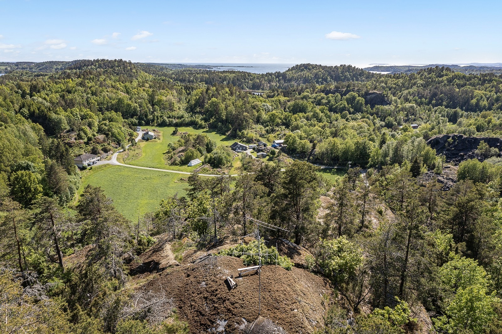Panoramautsikt på toppen av fjellet Galleribilde
