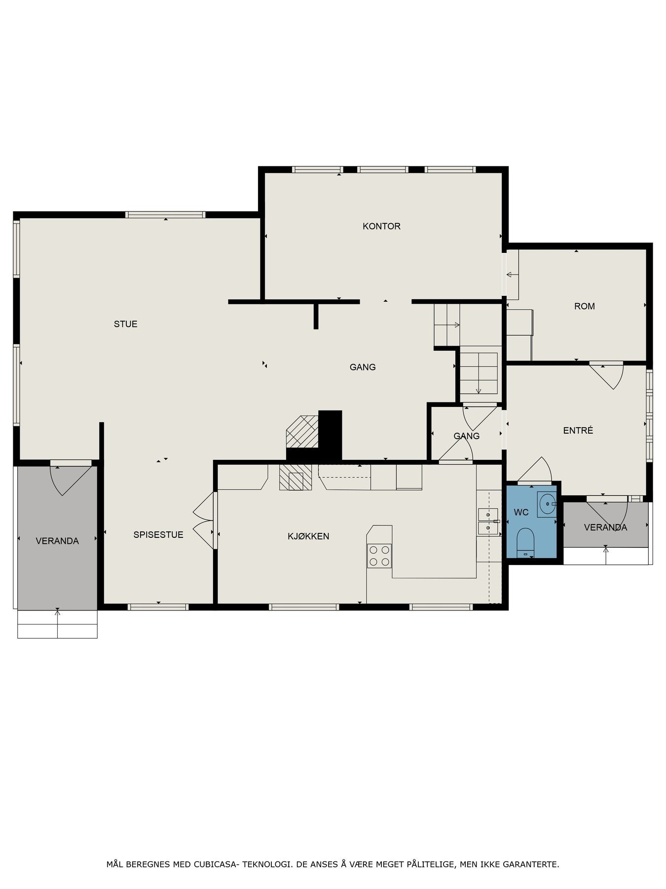 Plantegning hovedetasje Galleribilde