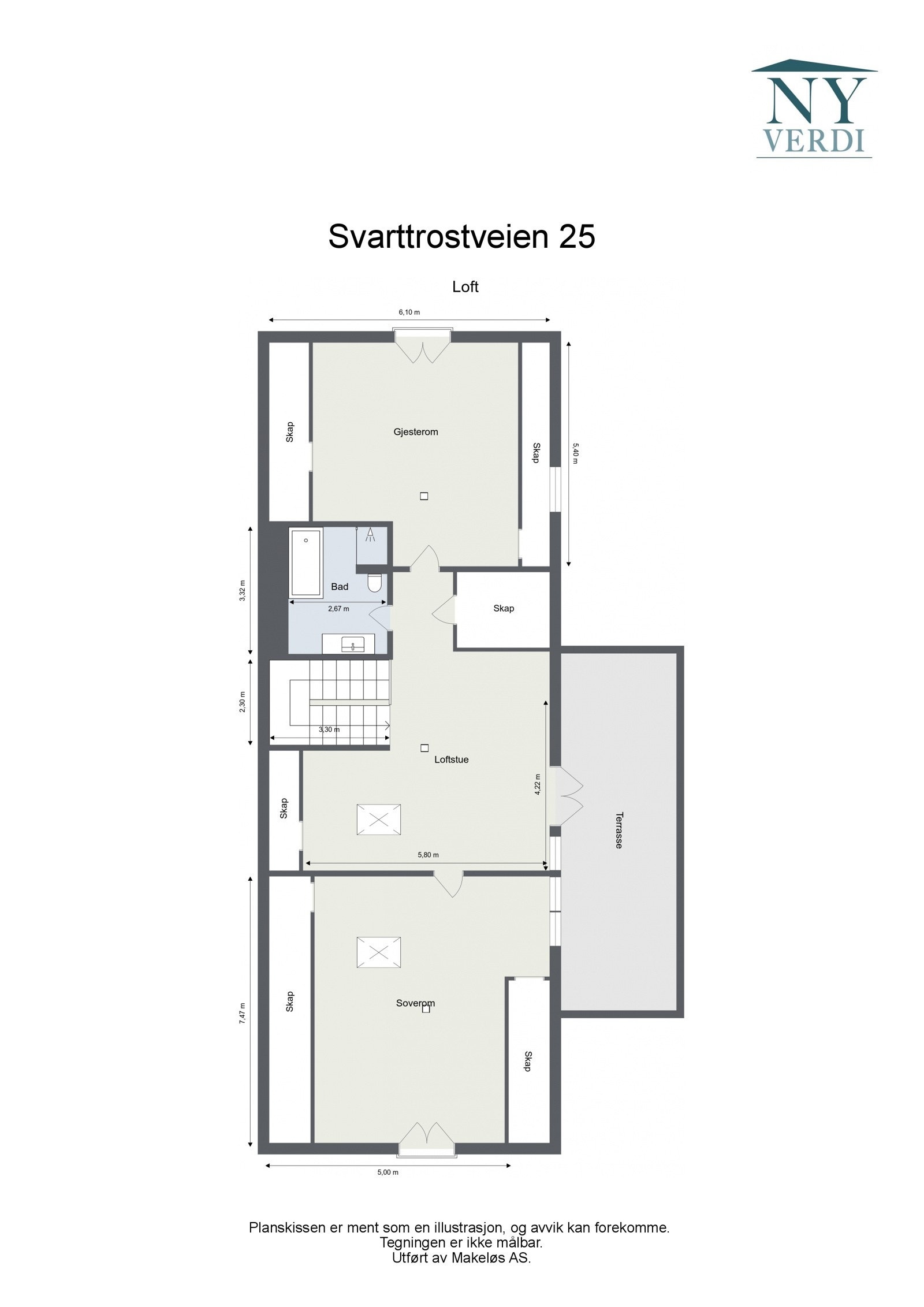 Plantegning - Loft Galleribilde