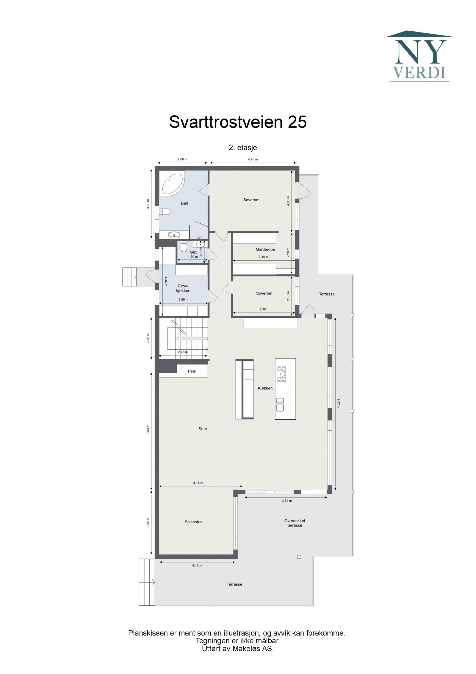 Plantegning 2. etasje Galleribilde