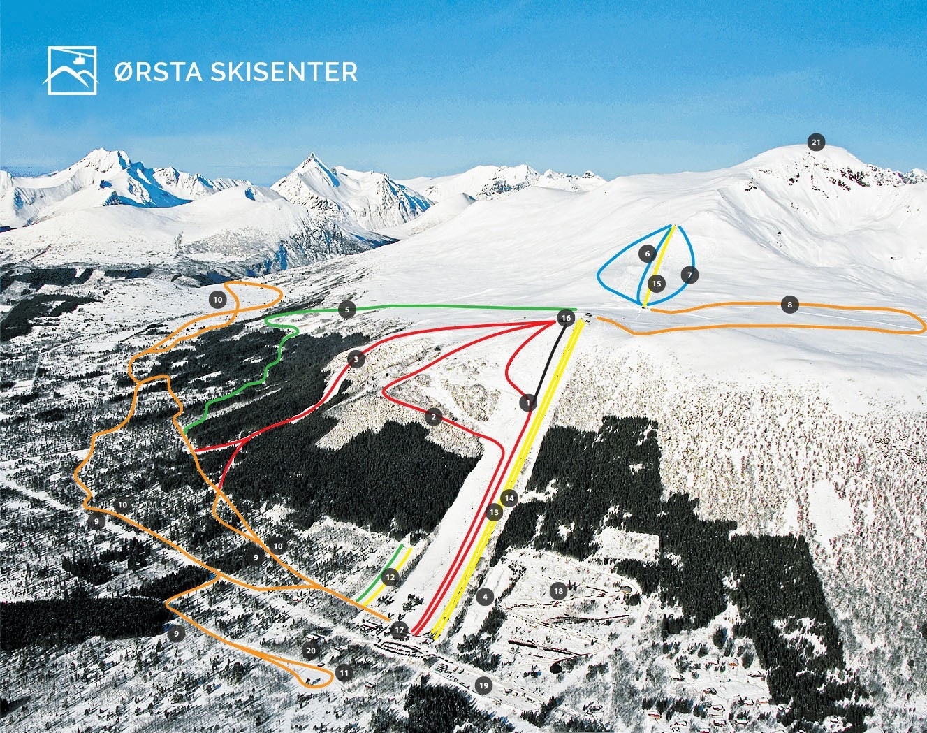 Trasekart frå Ørsta Skisenter.
Kilde: orstaskisenter.no Galleribilde