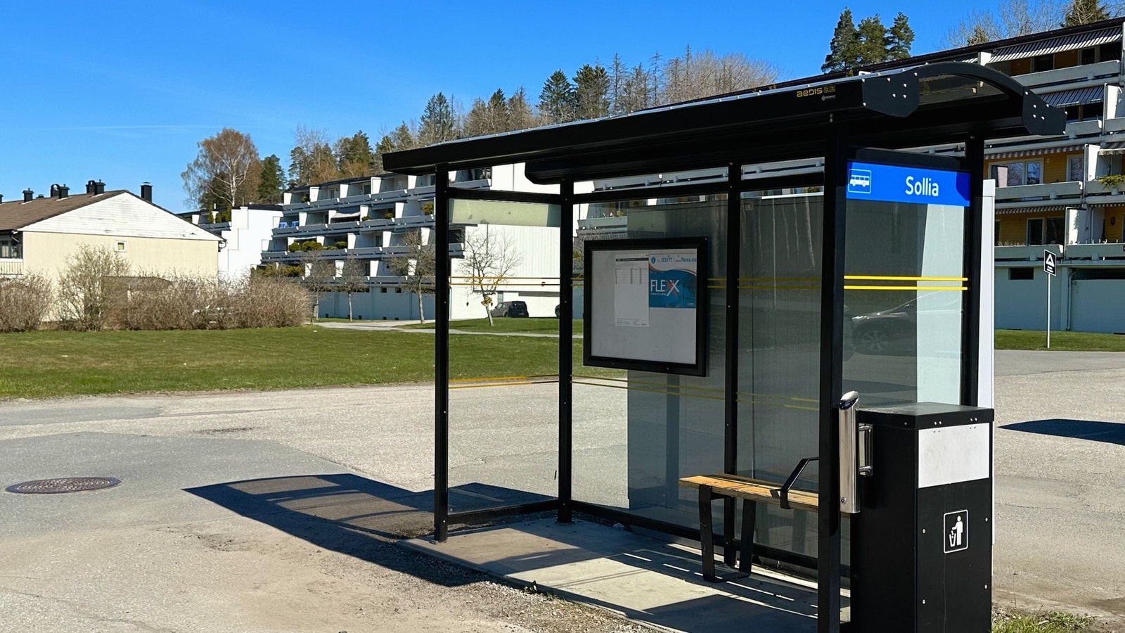 Buss fra Sollia til Askim sentrum. Galleribilde