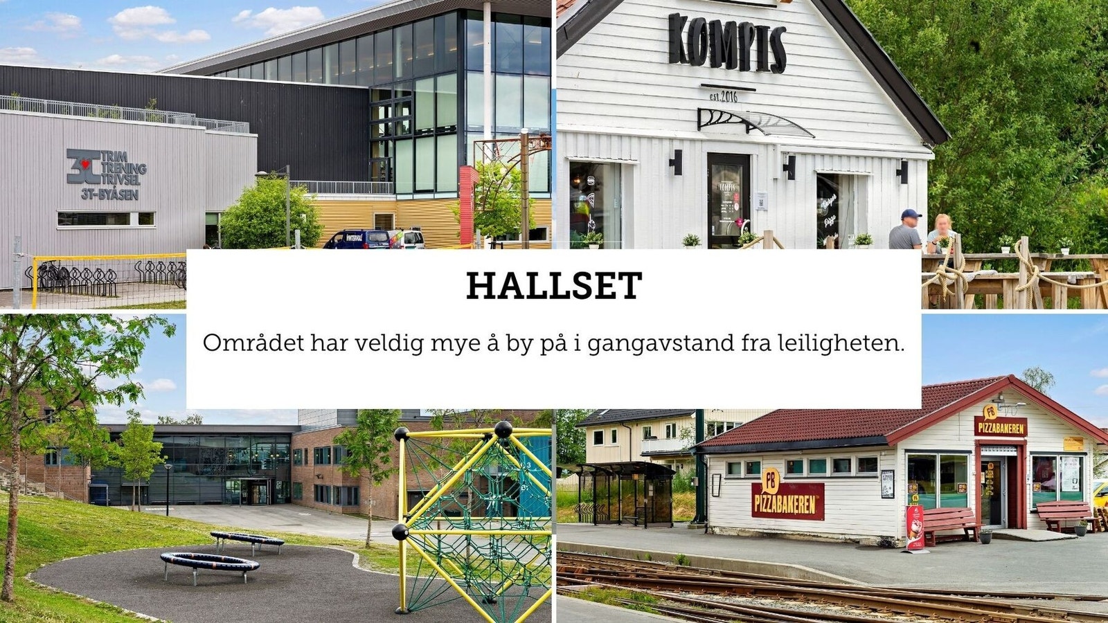 Nærområdet har mye å by på med trygg skolevei, treningssenter og spisesteder. Metrobuss. Galleribilde