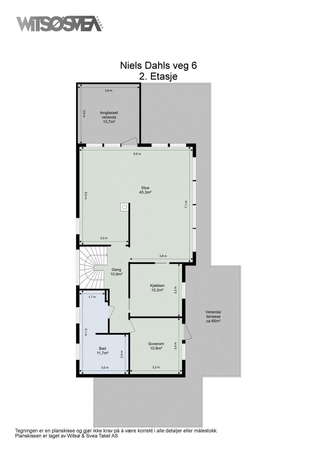 Plantegning 2. etasje Galleribilde