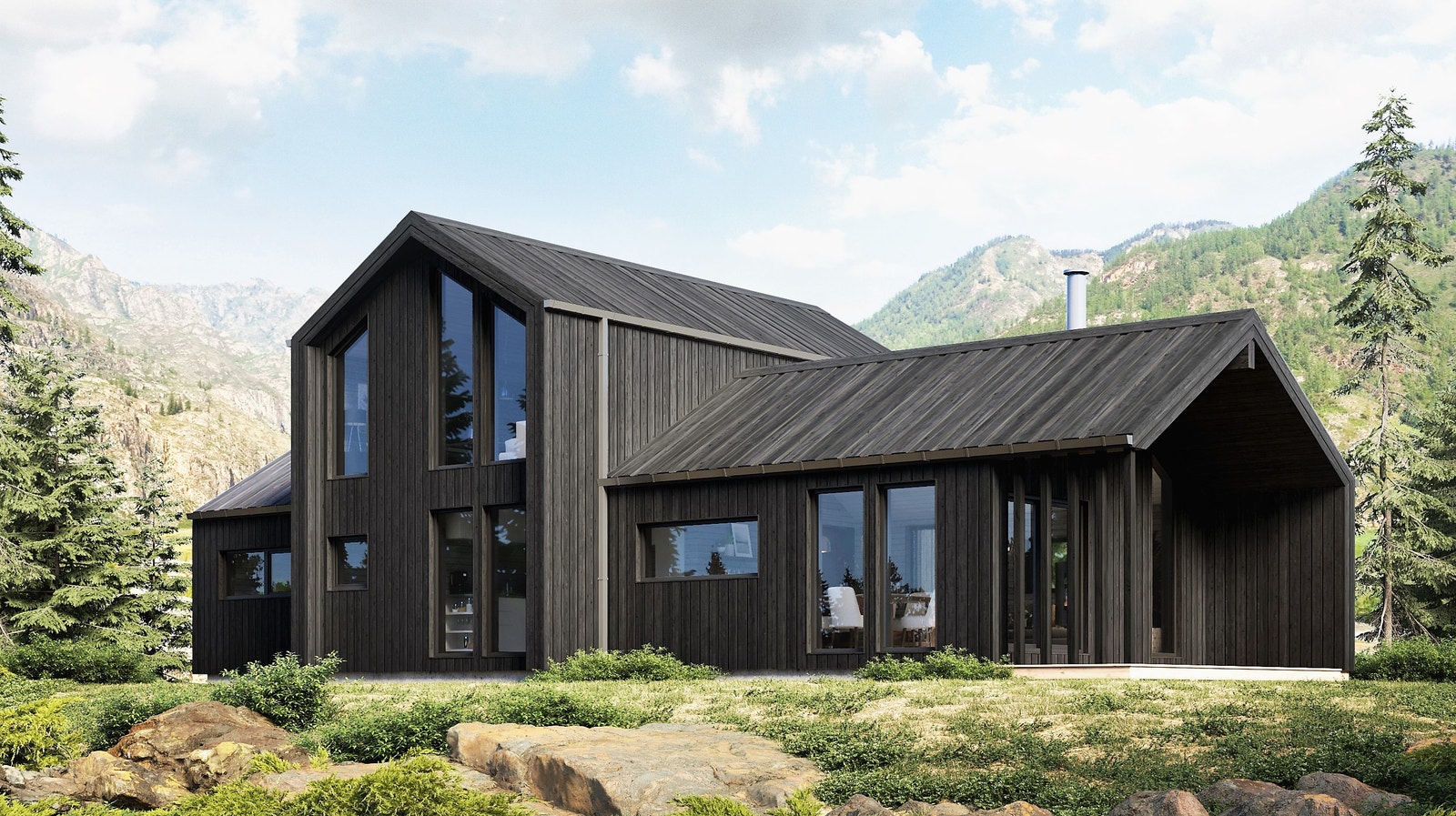 Svarthetta fra Sande hus og hytter Galleribilde