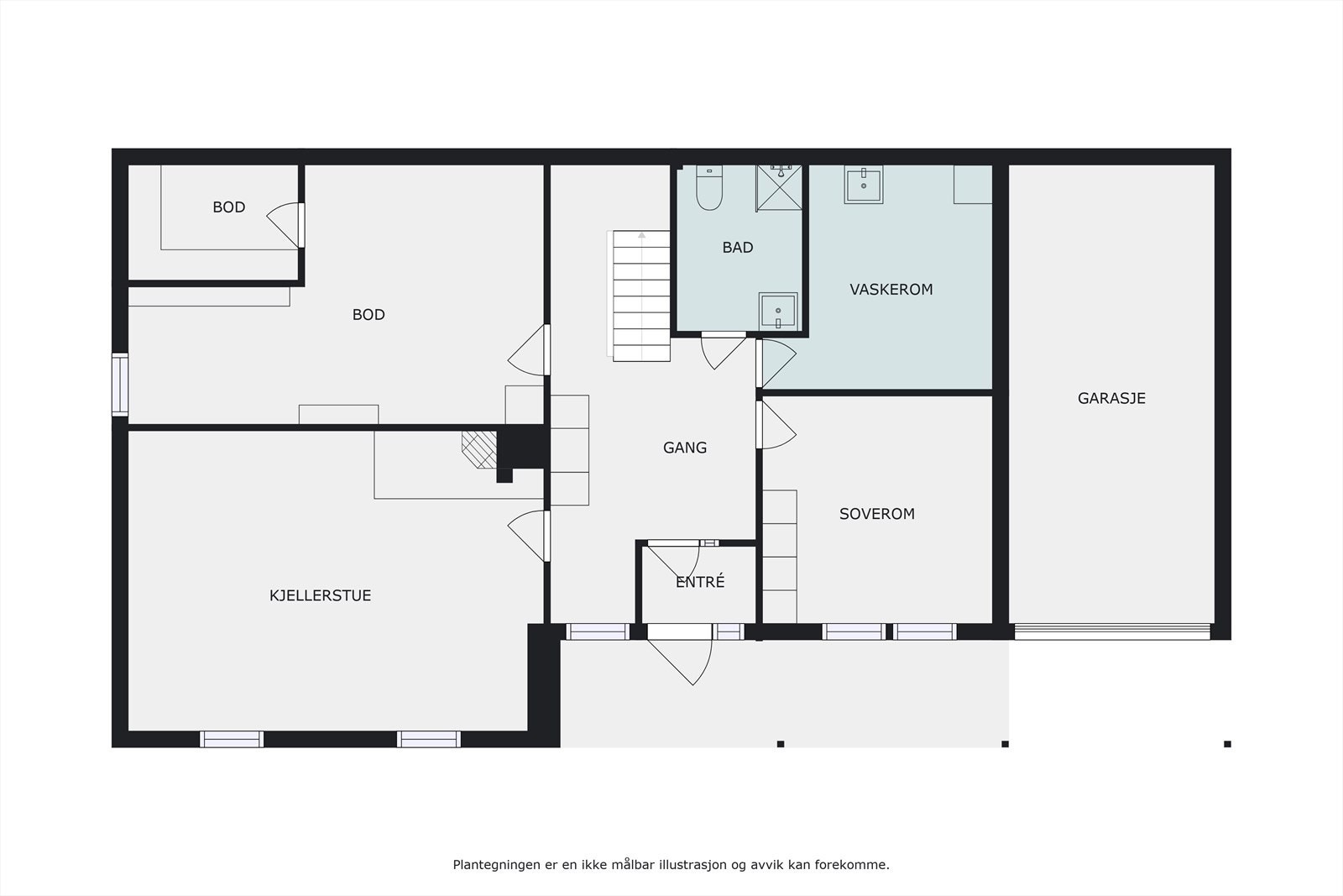 Plantegning underetasje Galleribilde