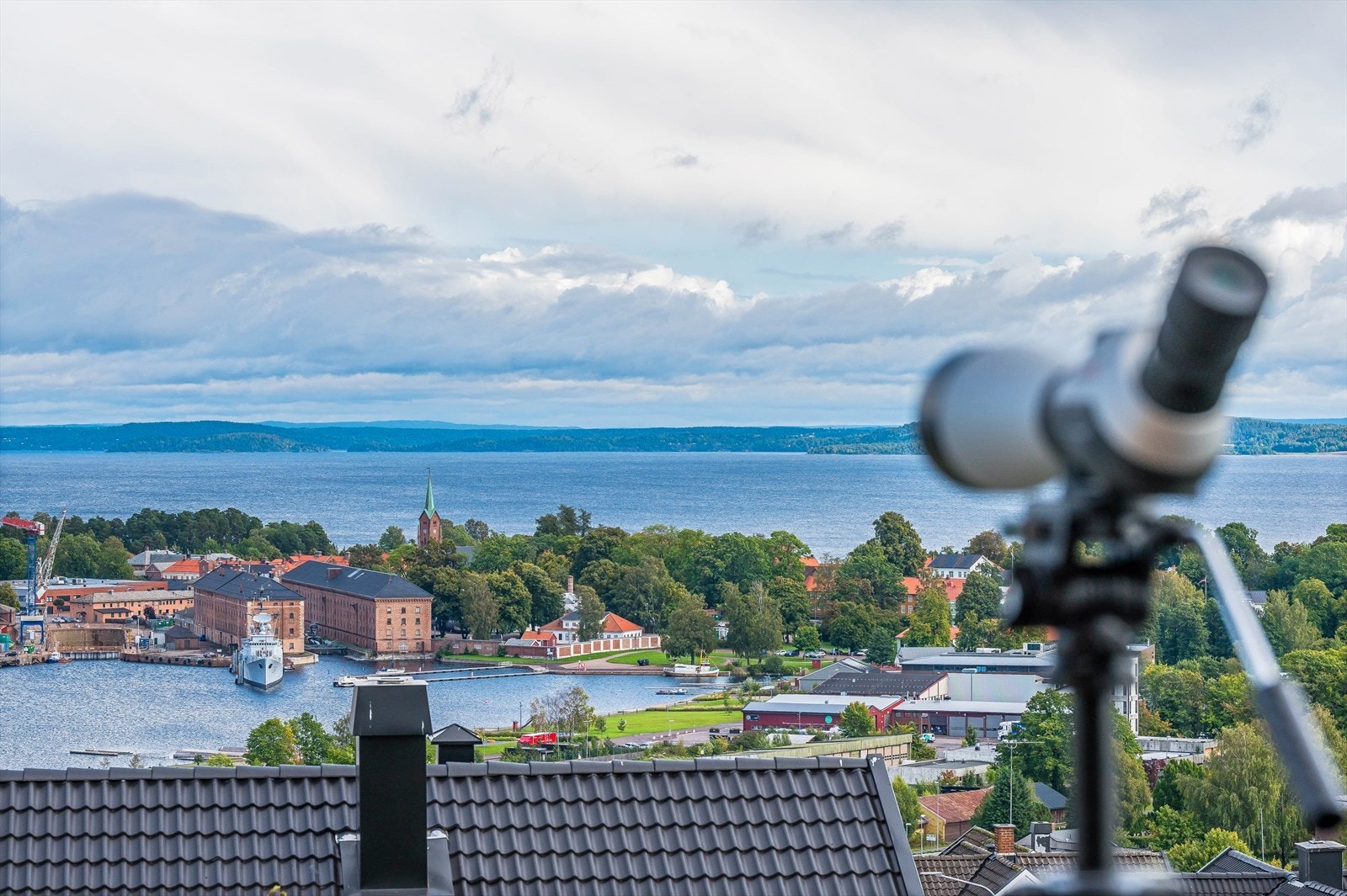 Flott utsikt fra balkongen Galleribilde