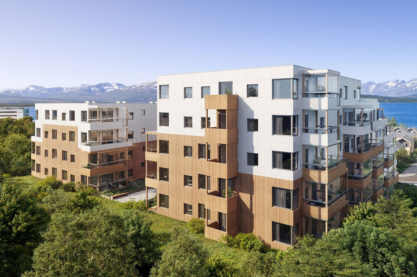 Leiligheten vil ved ferdigstillelse ha moderne standard, stor innglasset balkong og parkering i garasje.