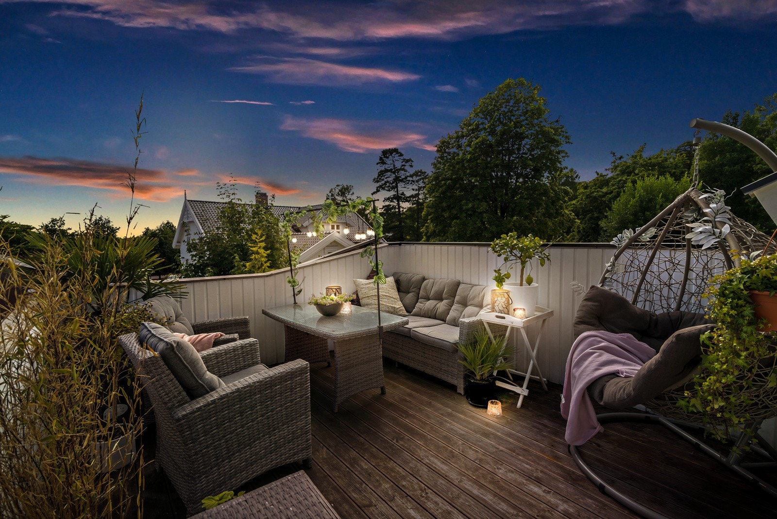 Det er meget hyggelig å tilbringe kveldene på takterrassen. 2 Galleribilde