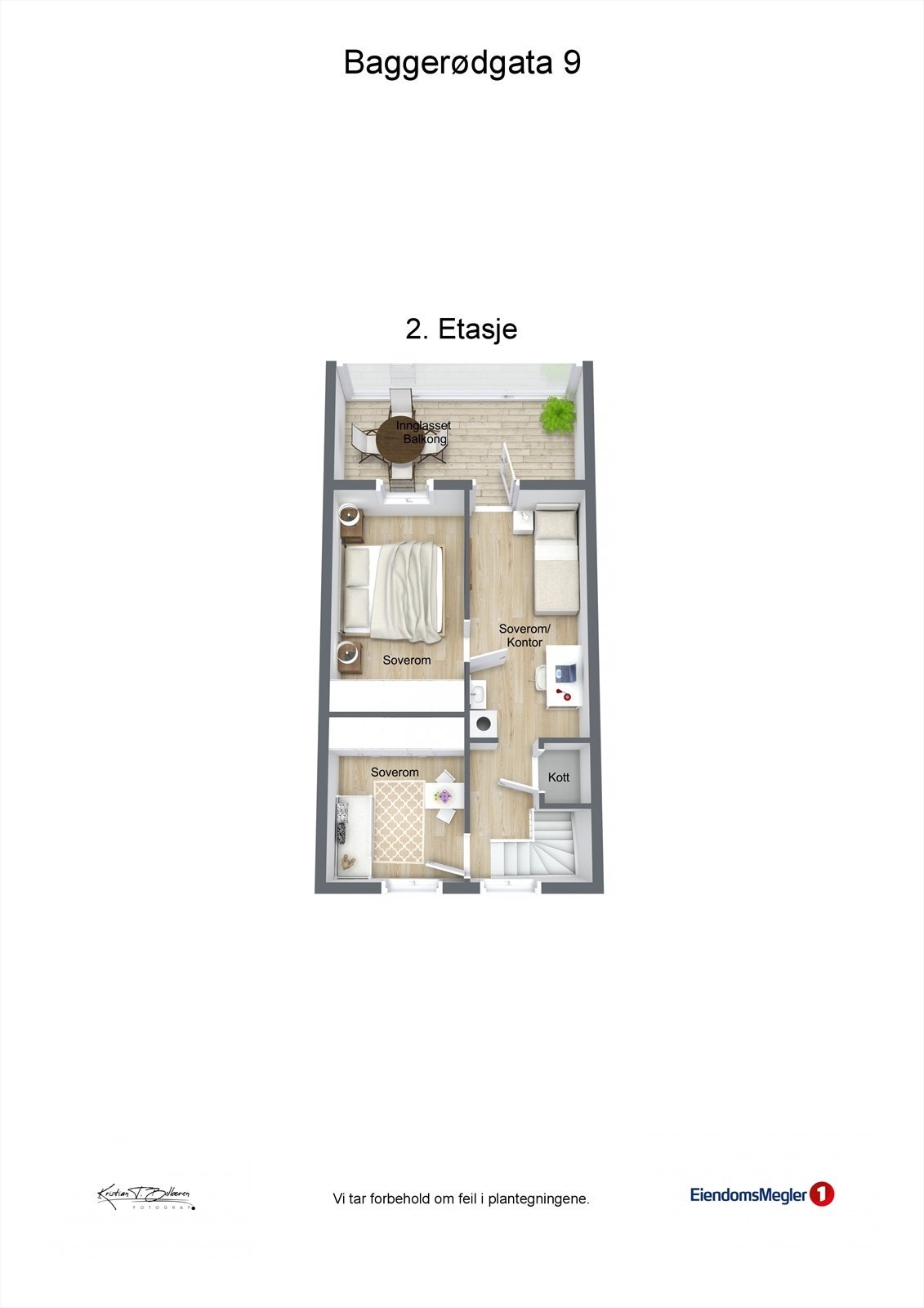 Plantegning 2. etasje Baggerødgata 9. Galleribilde