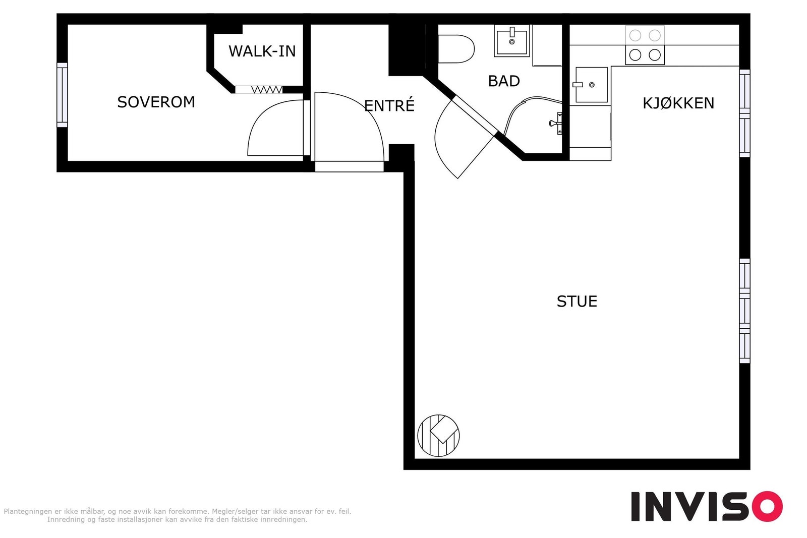 Gjennomgående planløsning. Galleribilde