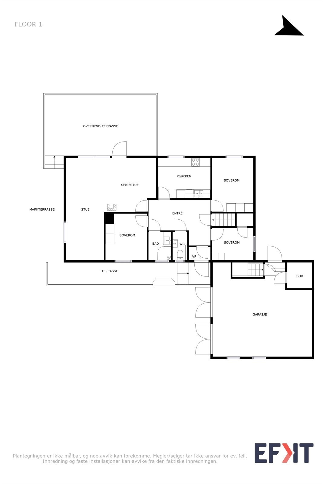 Plantegning hovedetasje Galleribilde