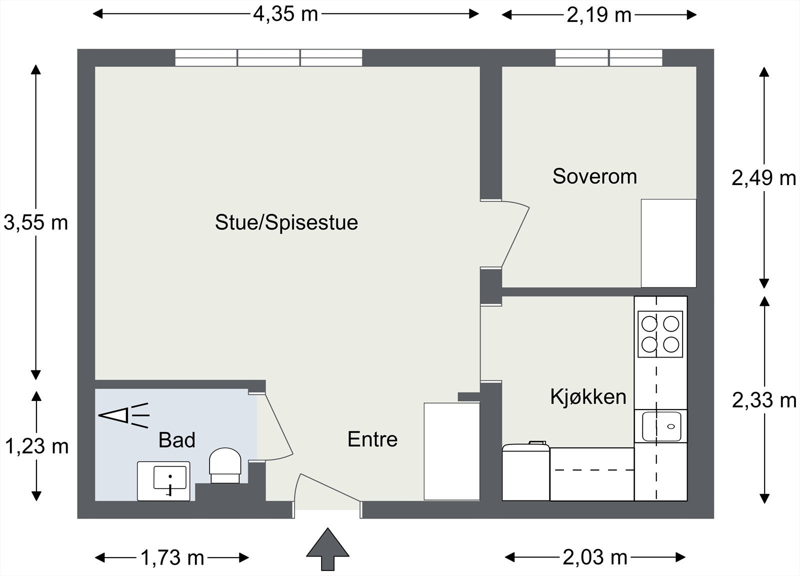 Leiligheten disponerer en kjellerbod på 1,4 m² Galleribilde