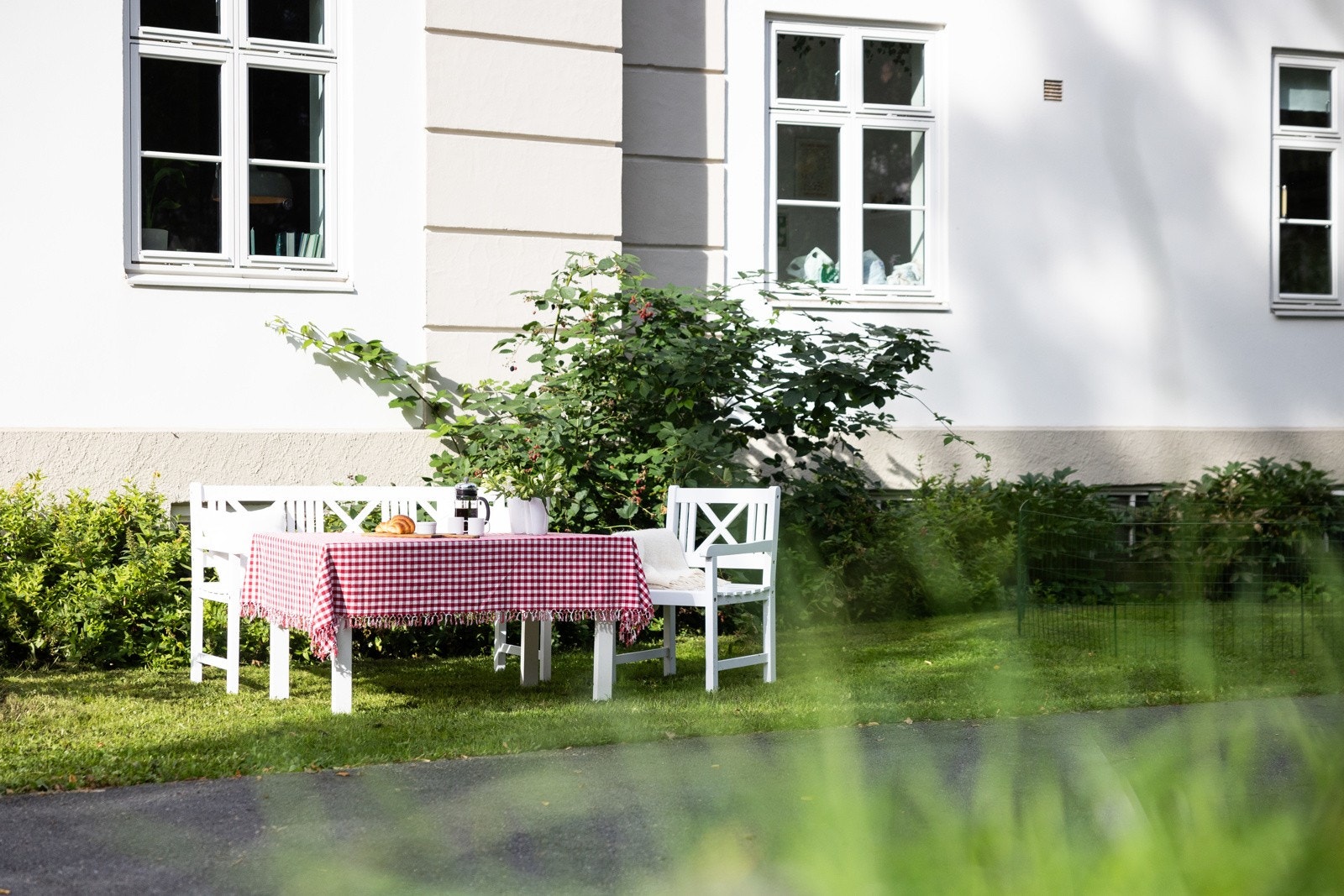 Hyggelig sittegruppe på borettslagets fellesområde. Galleribilde