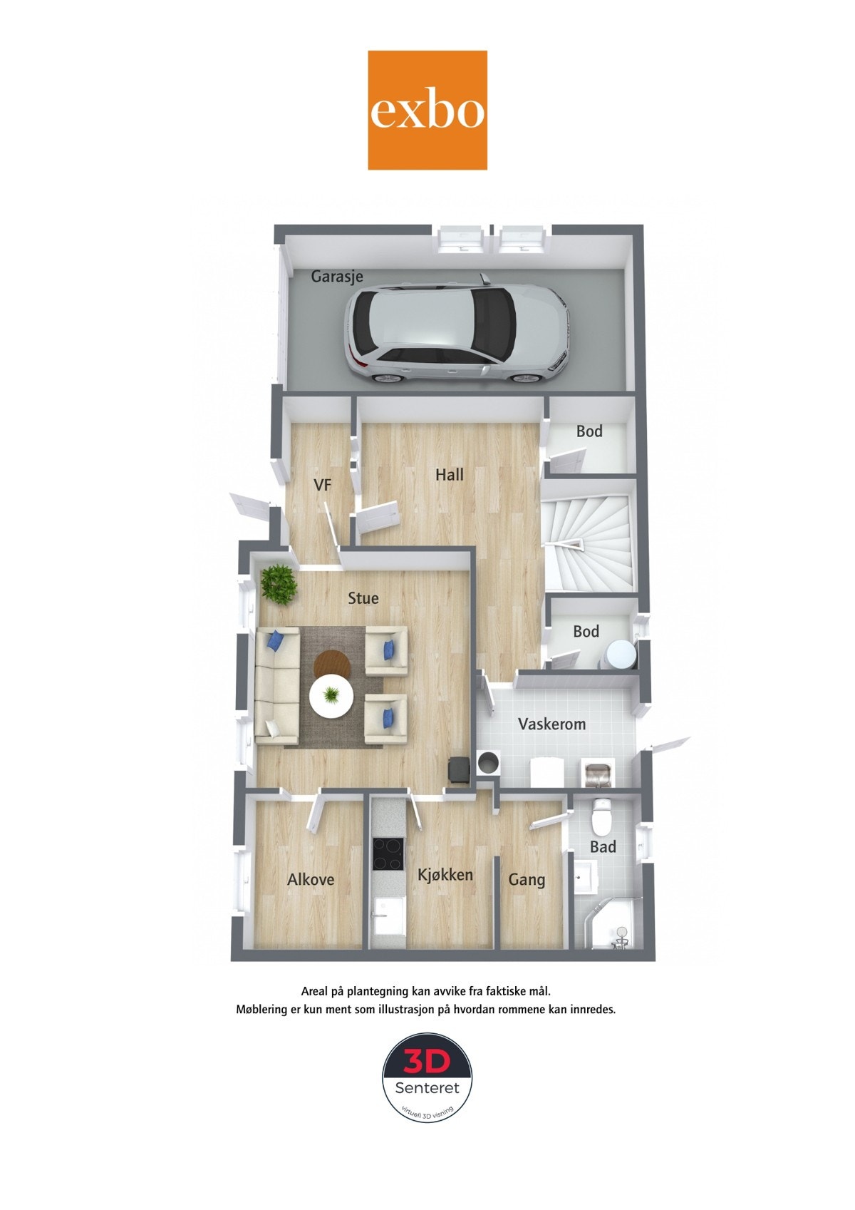 Plantegning underetasje Galleribilde