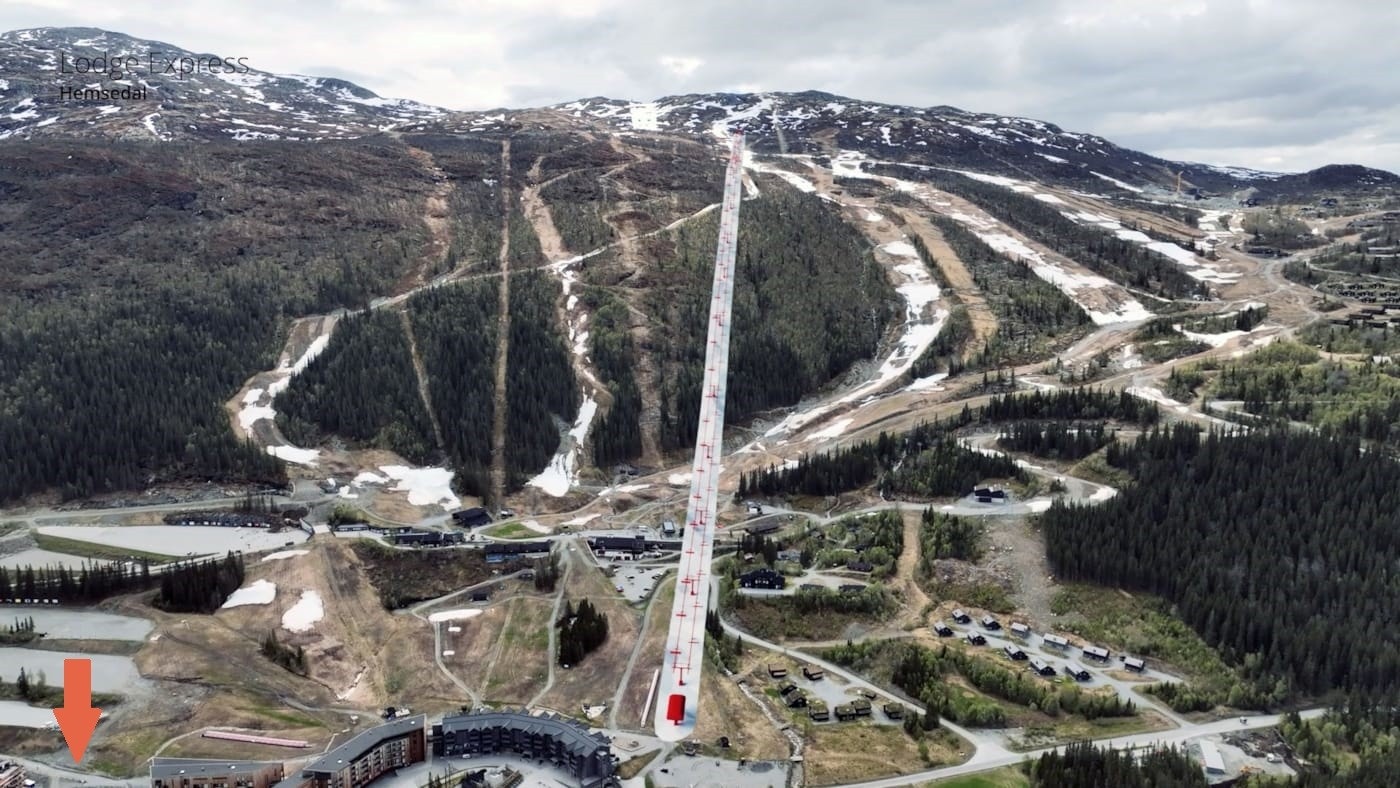 Ny stolheis fra bunn av Hemsedal Skisenter står klart til 2023/24 sesongen! Foto SkiStar Hemsedal. Galleribilde