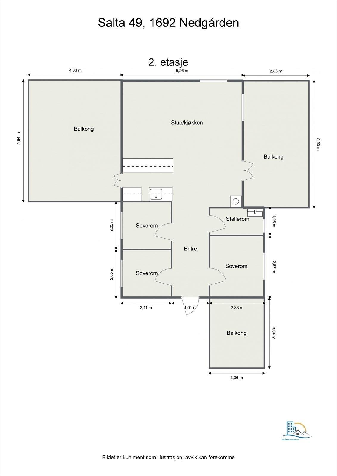 Veiledende planskisse av andre etasje Galleribilde