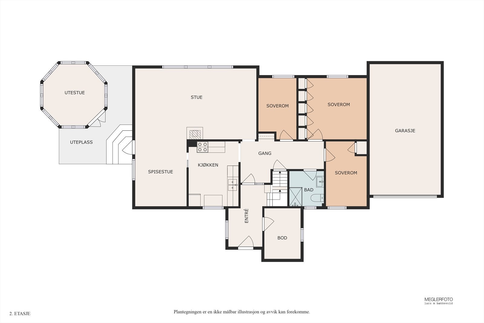 Plantegning av hovedplan Galleribilde