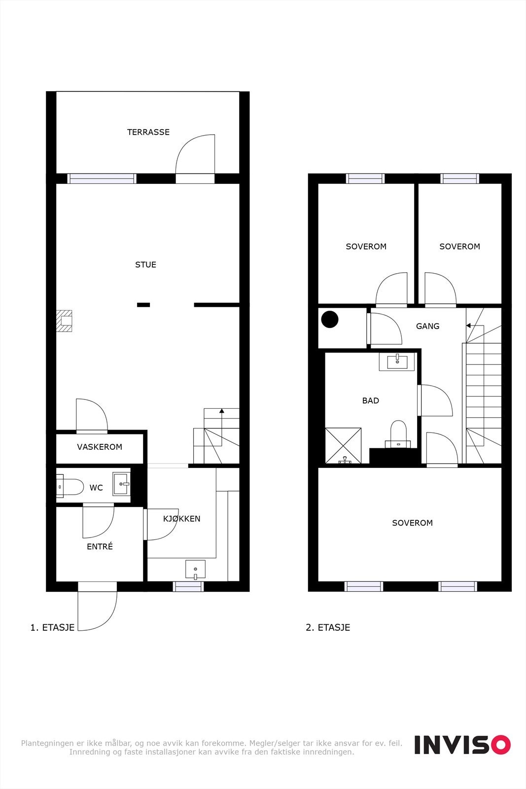 Lyst og pent rekkehus over to plan! Galleribilde
