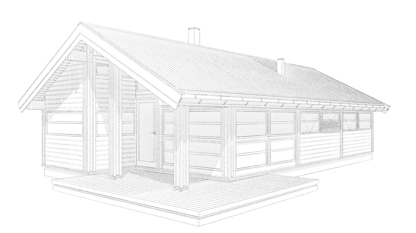 Perspektiv av Ålhytta D35, BYA 73 m2 Galleribilde