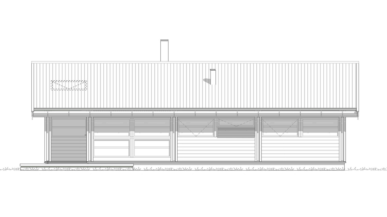 Fasade sør av Ålhytta D35 Galleribilde