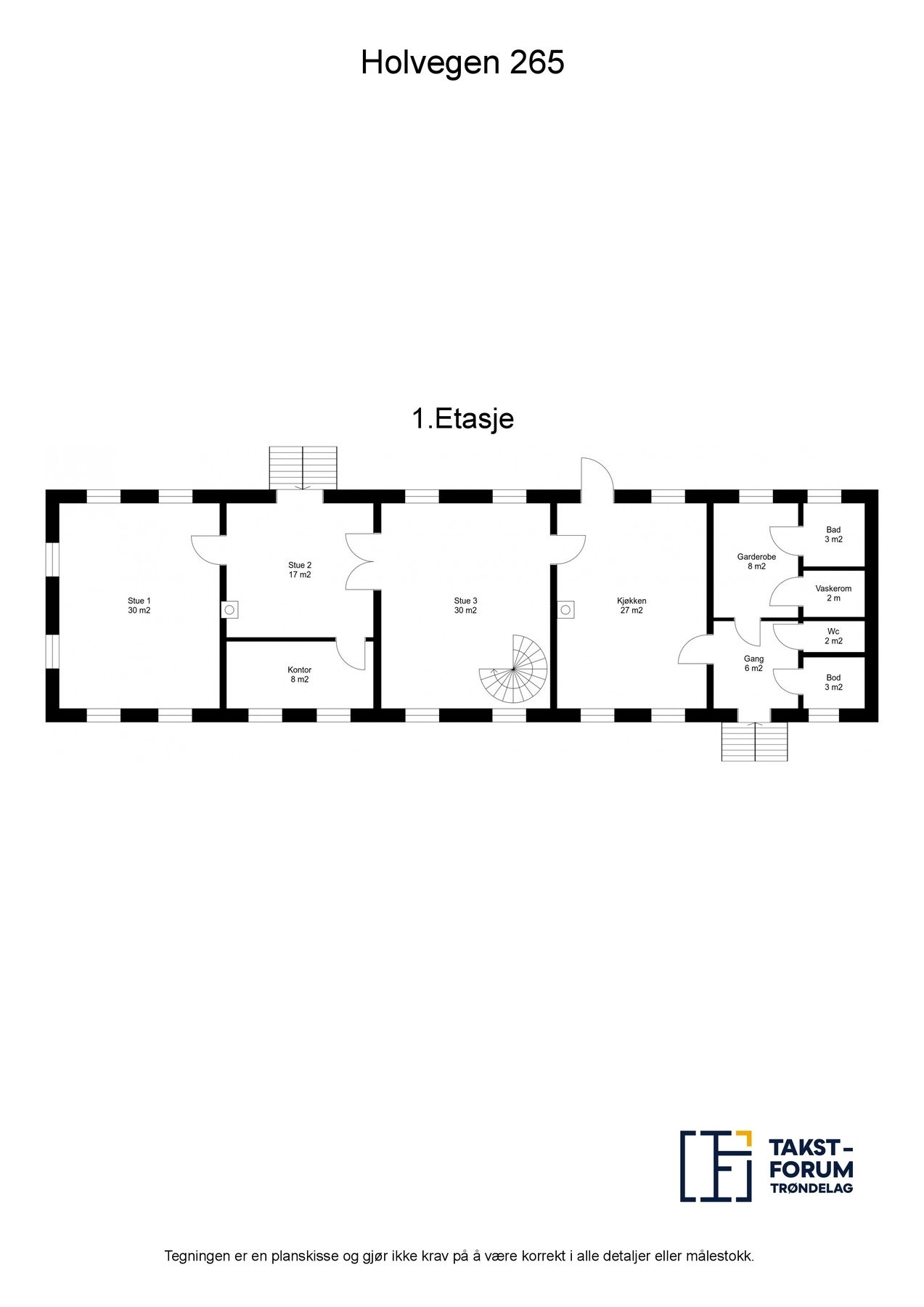Plantegning 1. etasje. Galleribilde