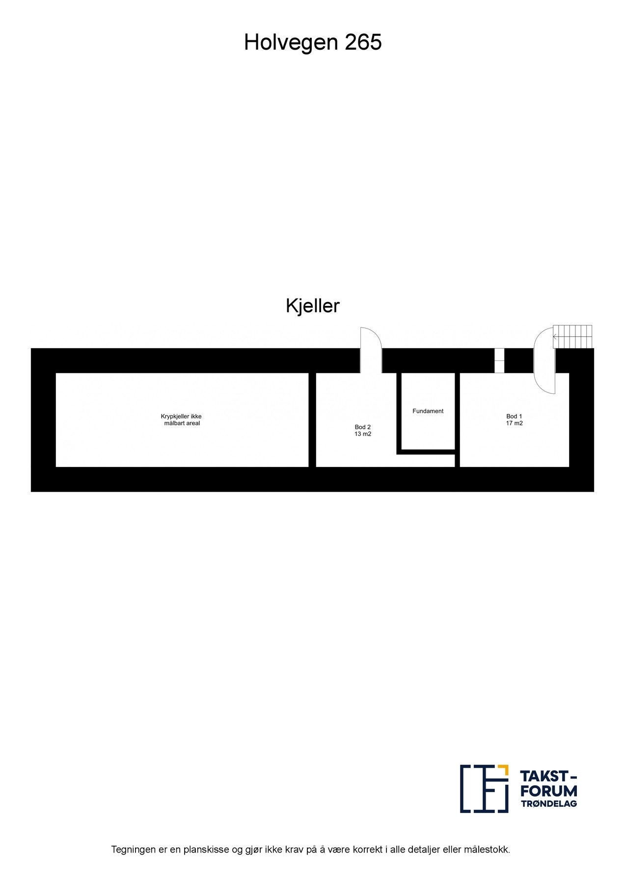 Plantegning kjeller. Galleribilde