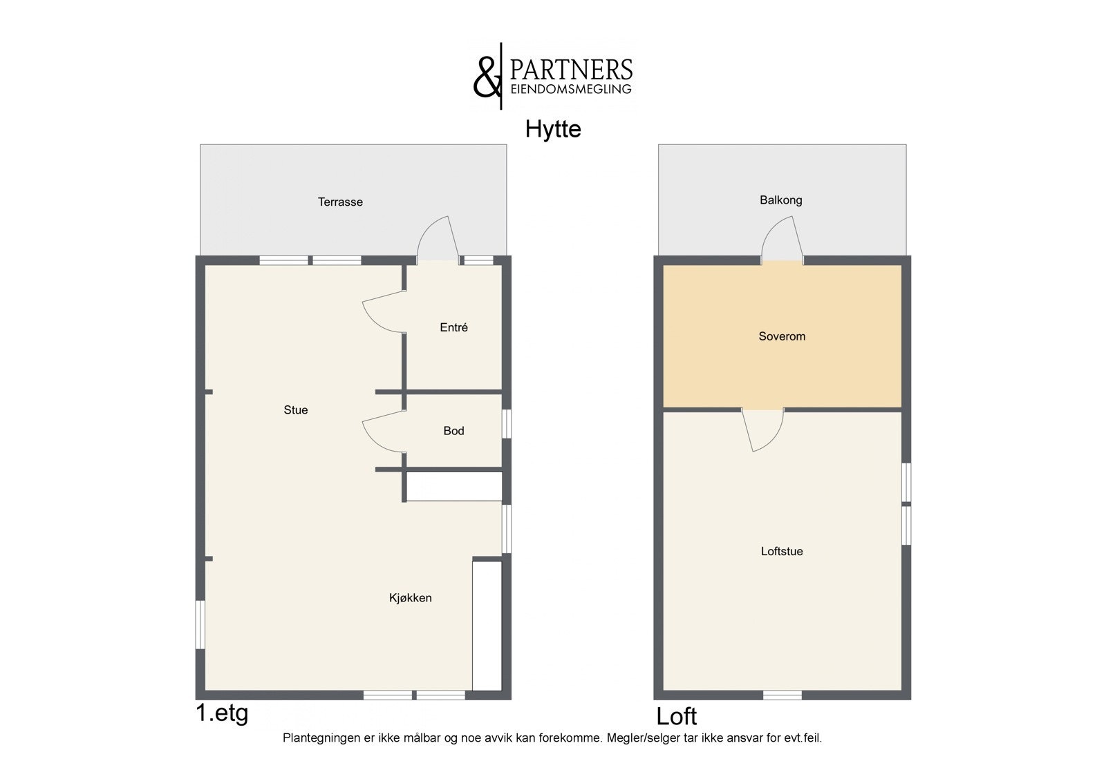 Plantegning hytte Galleribilde