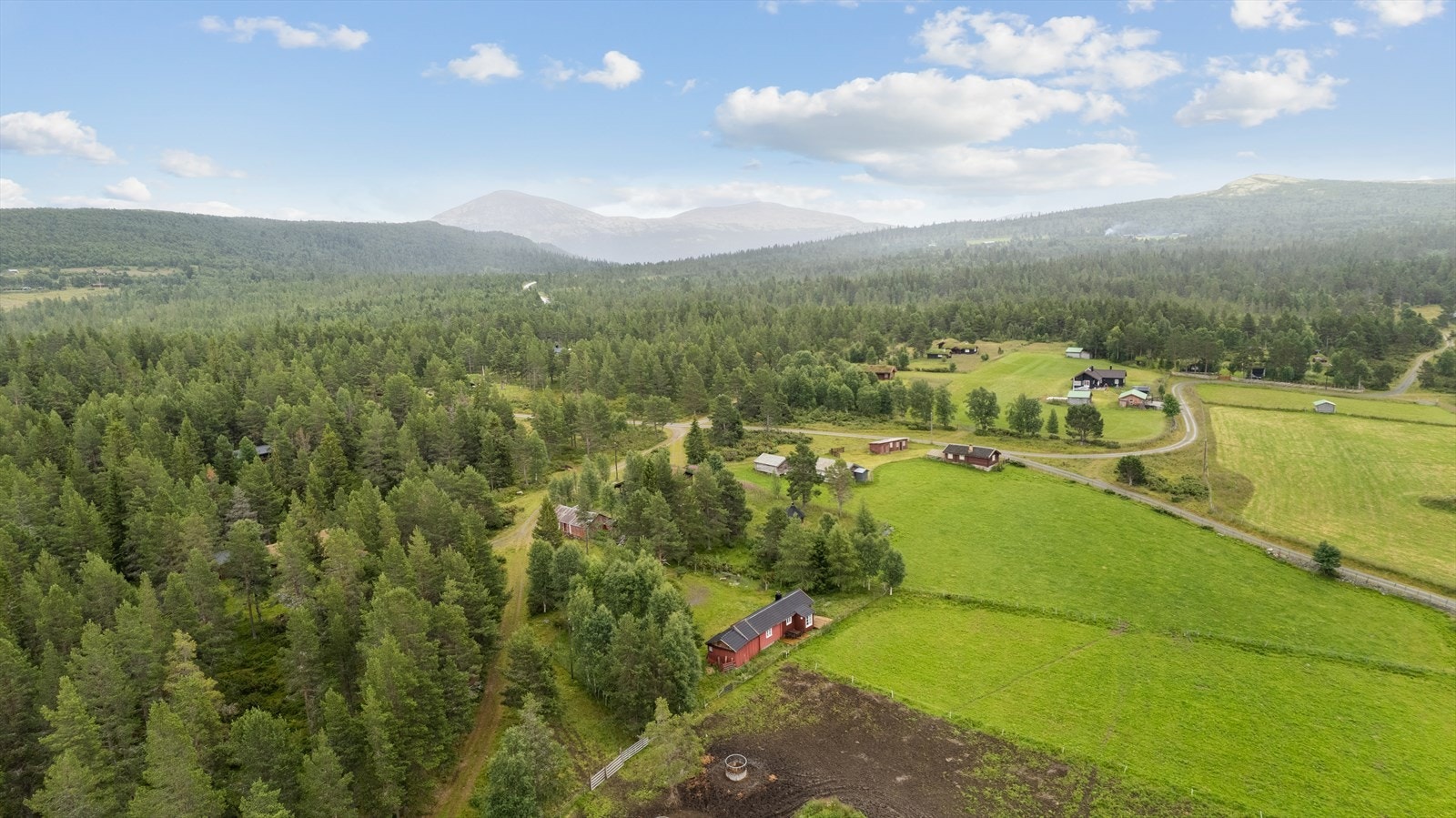 Dronebilde over området. Galleribilde