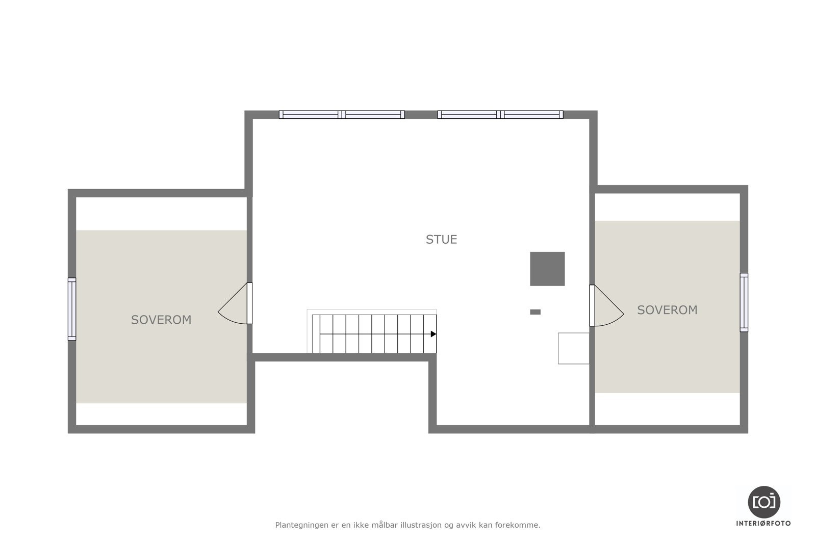 Plantegning loft Galleribilde