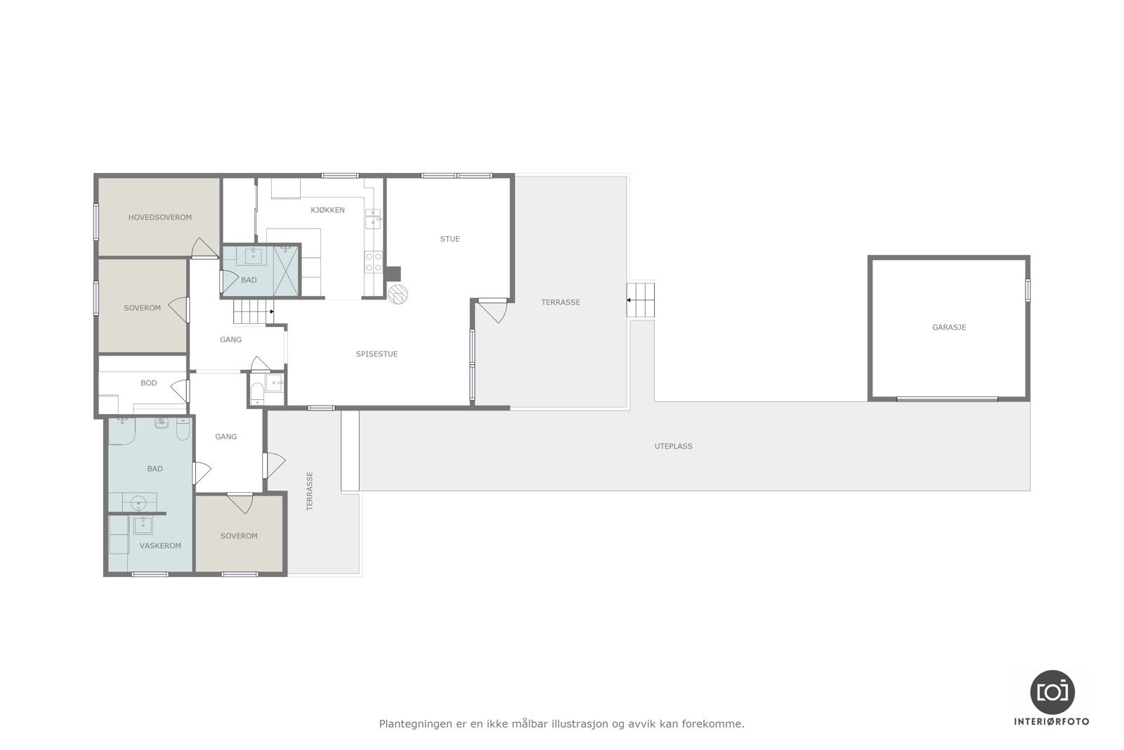 Plantegning hovedetasje Galleribilde