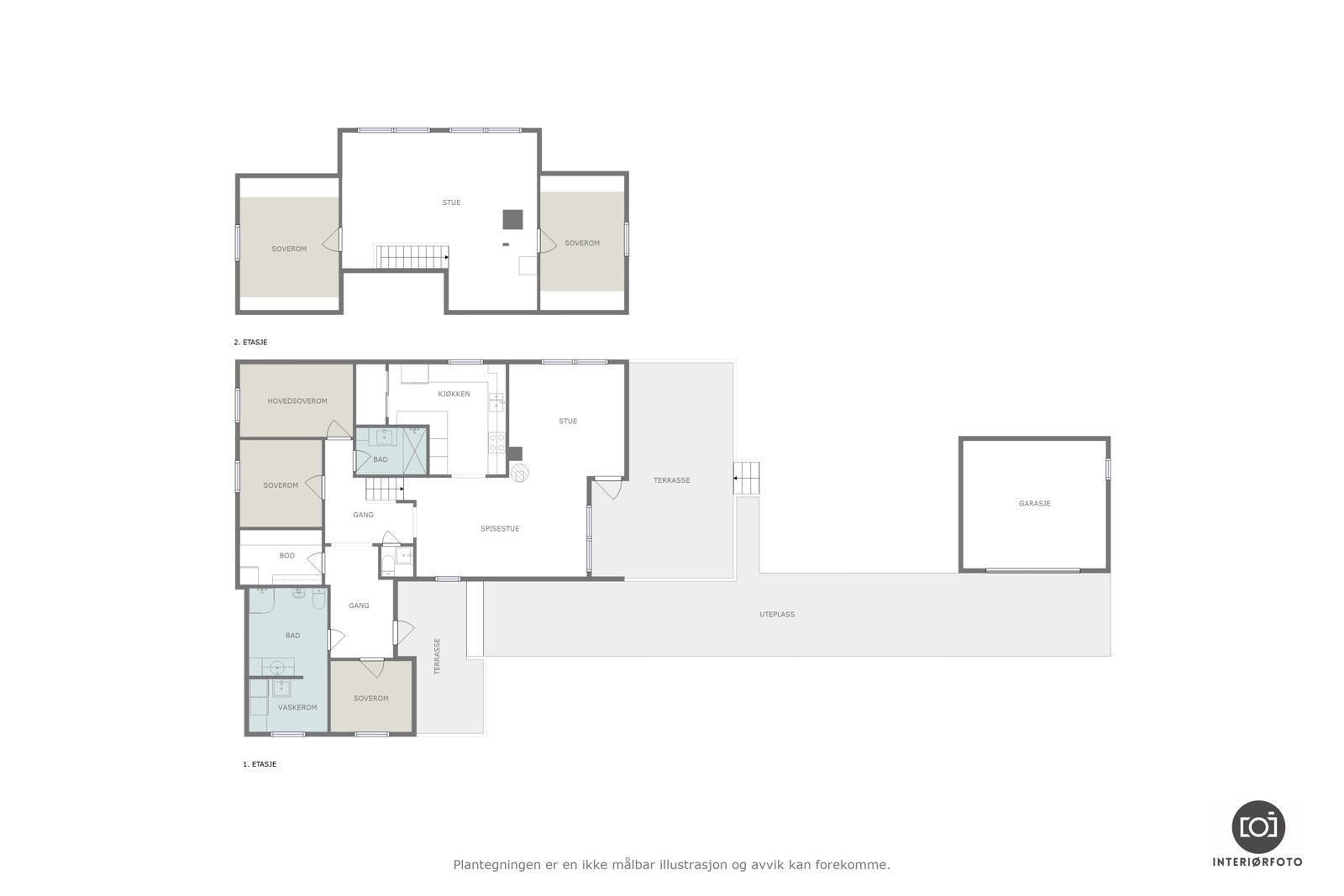Plantegning alle plan Galleribilde