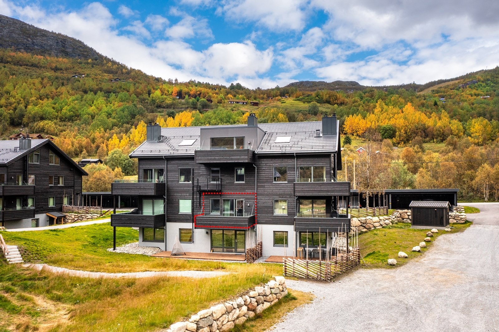 Se leiligheten markert i rødt. Galleribilde