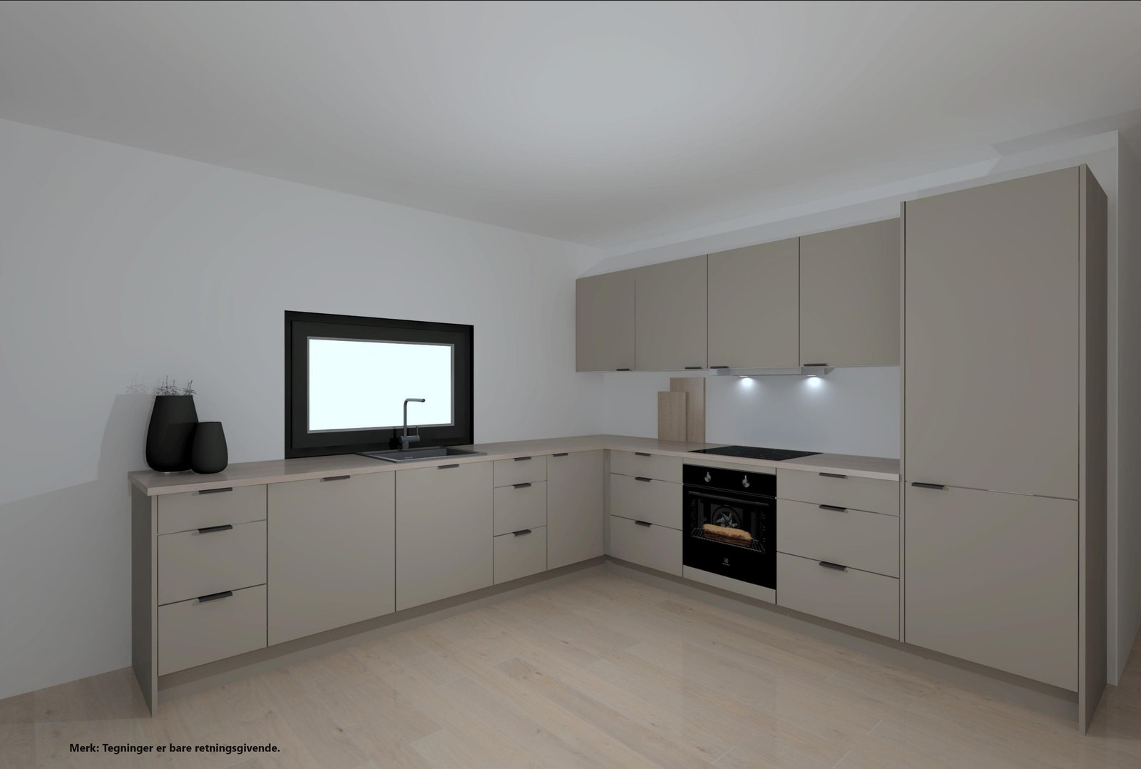 Perspektivtegning Strai Kjøkken Galleribilde