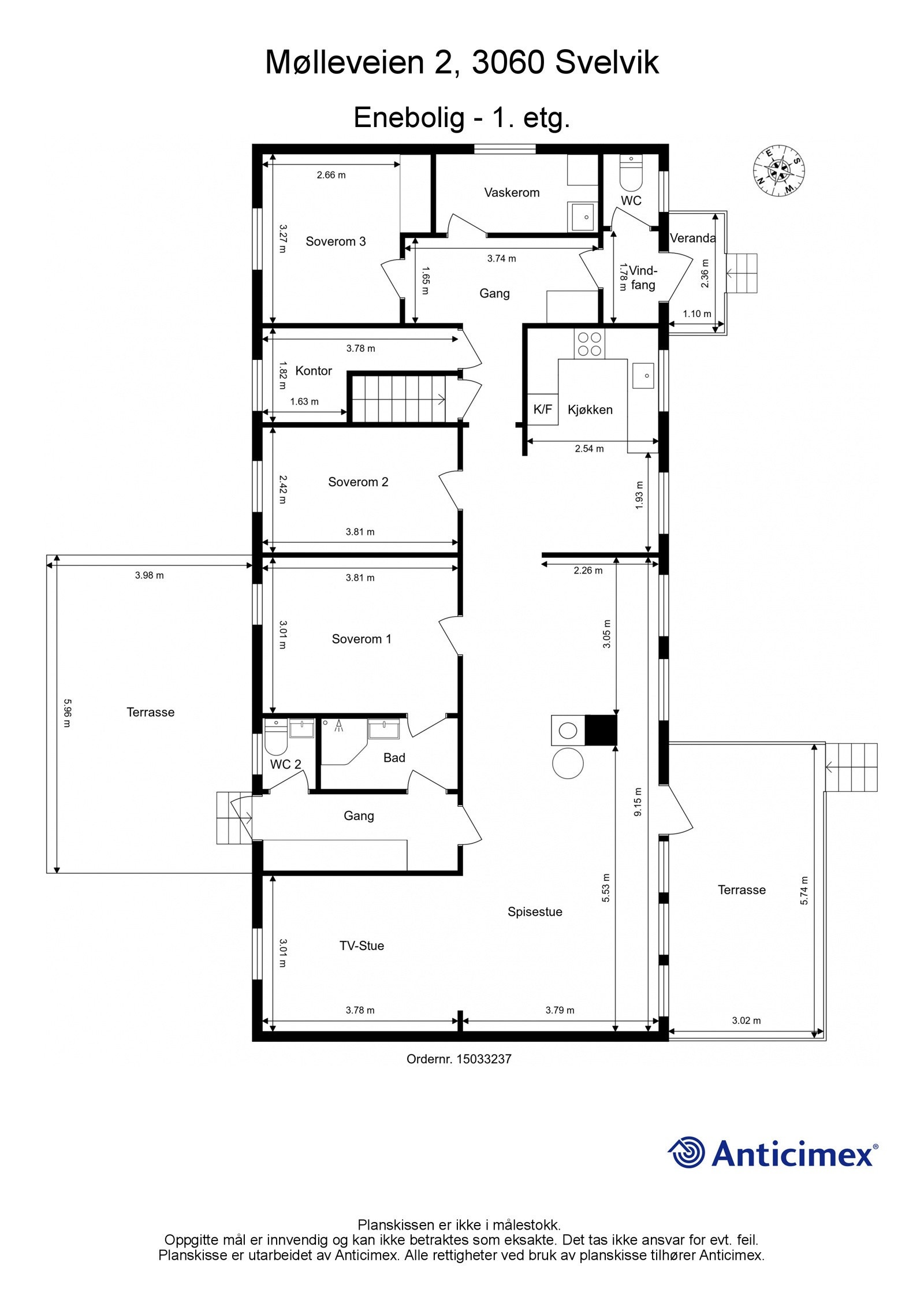 Plantegning for hovedetasjen Galleribilde