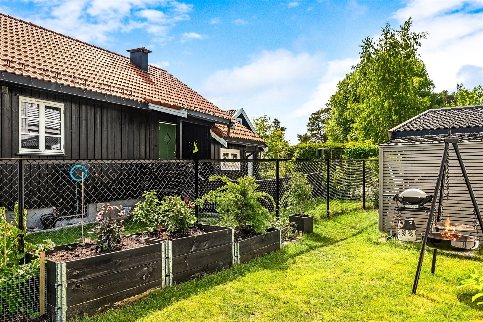 - I hagen har man svært gode lys- og solforhold - Galleribilde