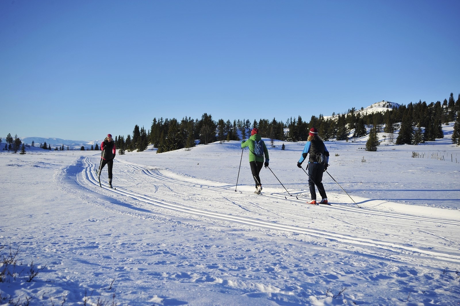 Det blir tråkket både klassiskspor, skøytetrasé og oppstikkede fjelløyper. Galleribilde