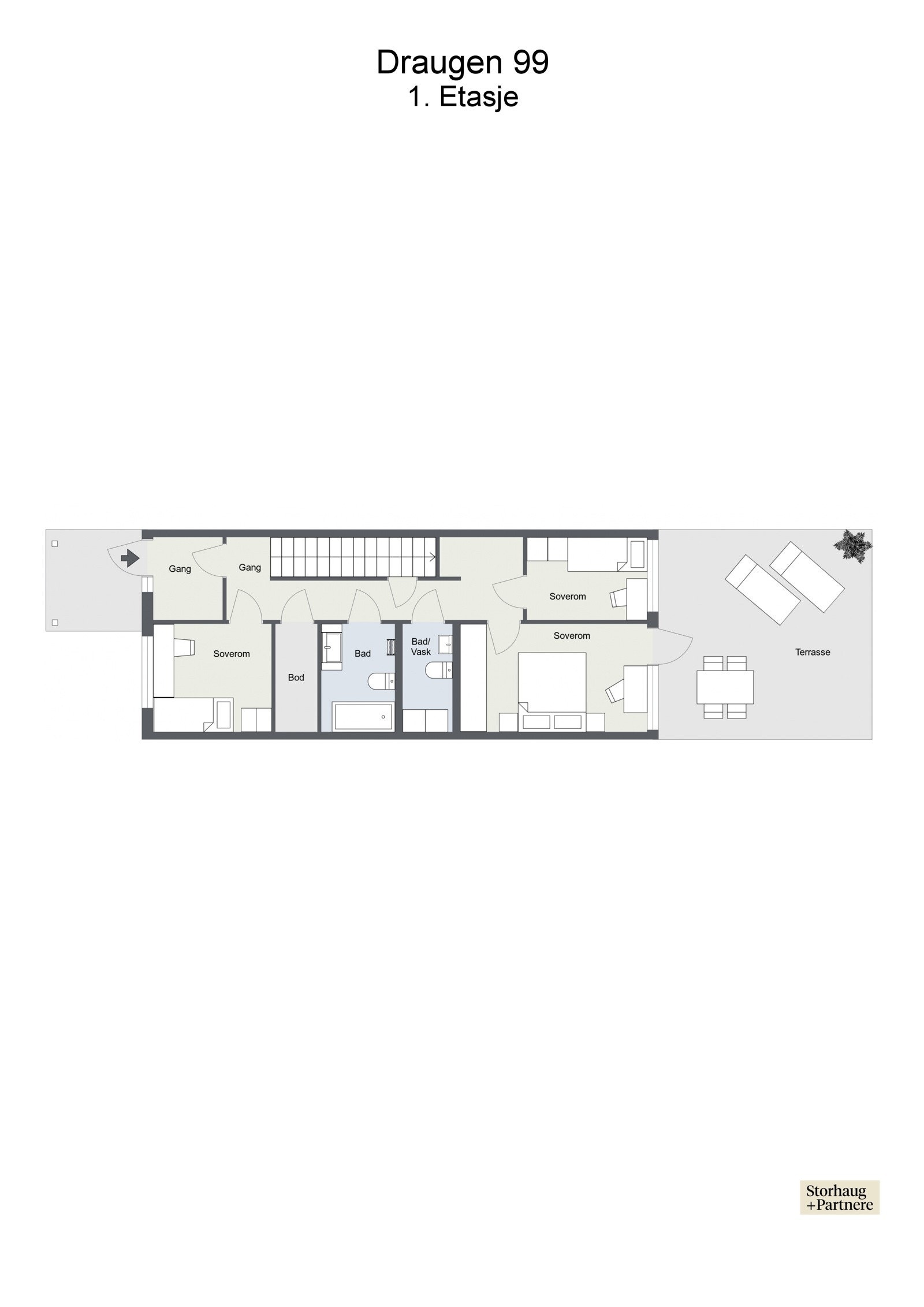 Plantegning 1. easje Galleribilde