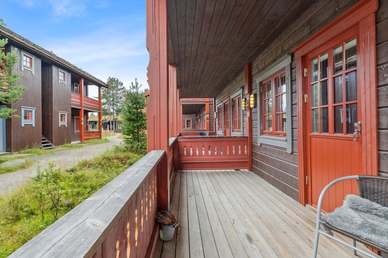Terrasse med gode solforhold Galleribilde