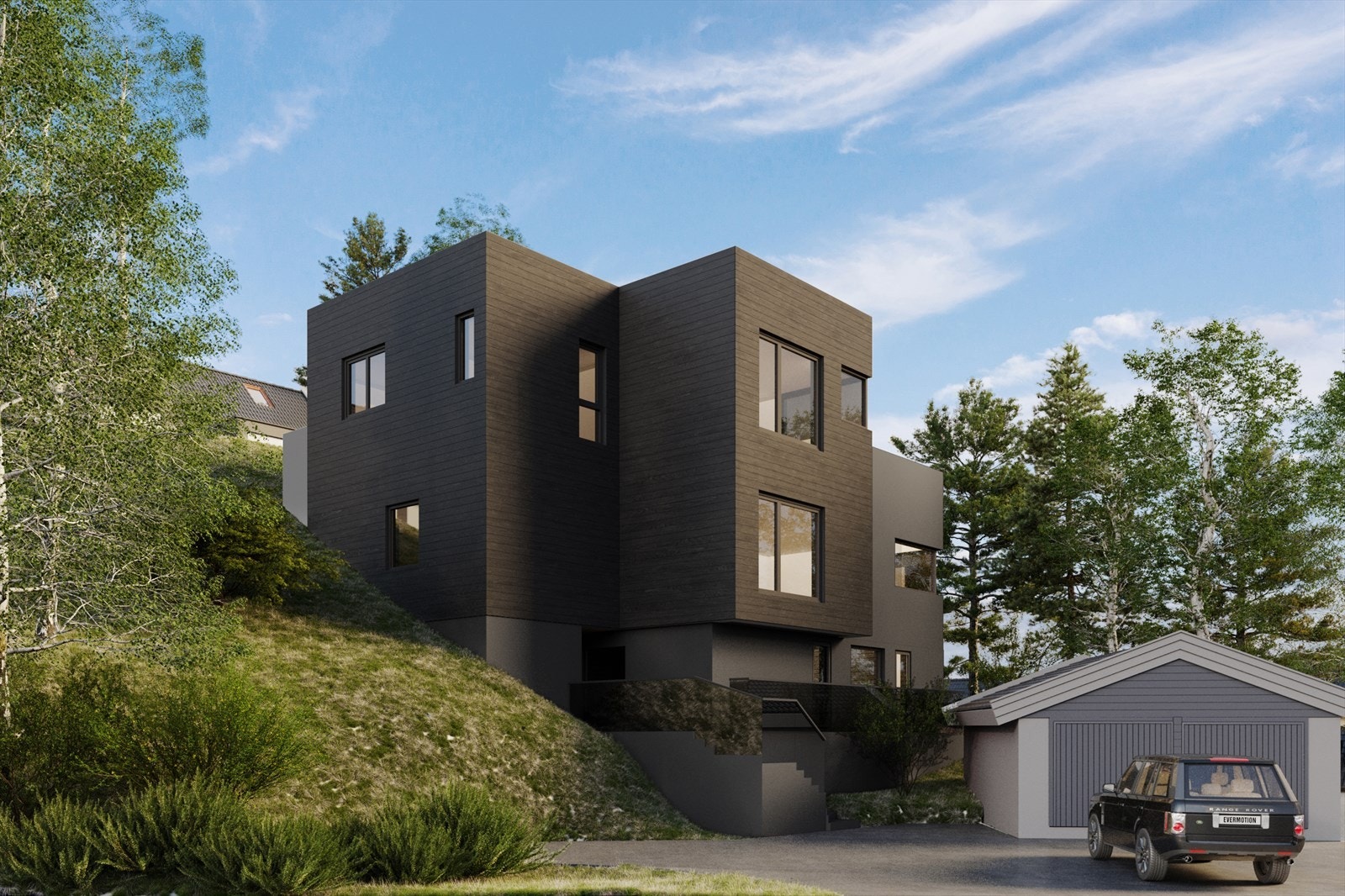 Selger av tomten fikk i 2019 godkjent rammesøknad for oppsettelse av en 3 etasjers bolig på ca. 277 kvm (inkl. garasje). Rammesøknaden er nå utgått på dato. Galleribilde